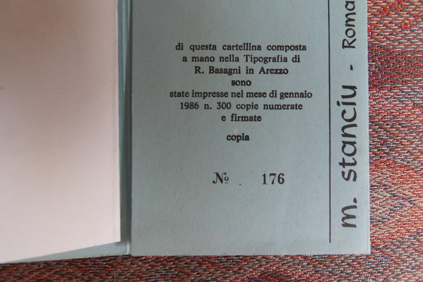 Stanciu, M (kunstenaar). - Maestri. [ Genummerd ex. 176 / 300 ].