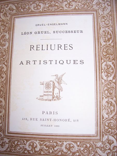 Catalogue - Exposition du Cercle de la Librairie de Paris a l'Exposition du Livre (Amsterdam 1892)