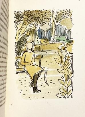 (SALIM). LARBAUD, Valery - Portrait d'Eliane à quatorze ans. (Met vier handgekleurde tekeningen door Salim).