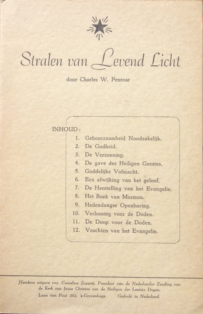 Penrose, Charles W. - Stralen van Levend Licht