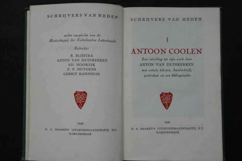 Anton van Duinkerken ; Coolen,Antoon - Antoon Coolen