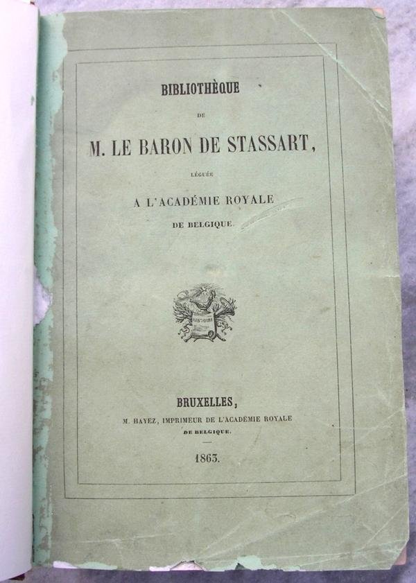 Edmond Marchal (ed.), Quetelet (inleiding) - Bibliothèque de M. le Baron de Stassart