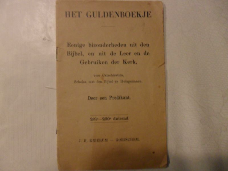 Door een predikant - Het guldenboekje