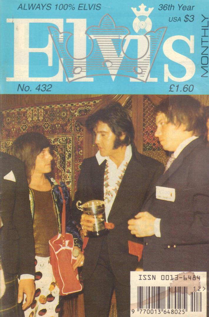 Official Elvis Presley Organisation of Great Britain & the Commonwealth - ELVIS MONTHLY 1995 No. 432,  Monthly magazine published by the Official Elvis Presley Organisation of Great Britain & the Commonwealth, formaat : 12 cm x 18 cm, geniete softcover, goede staat