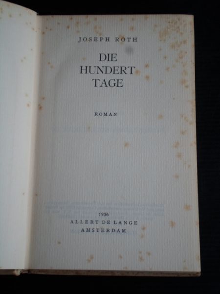 Roth, Joseph - Die Hundert Tage, roman