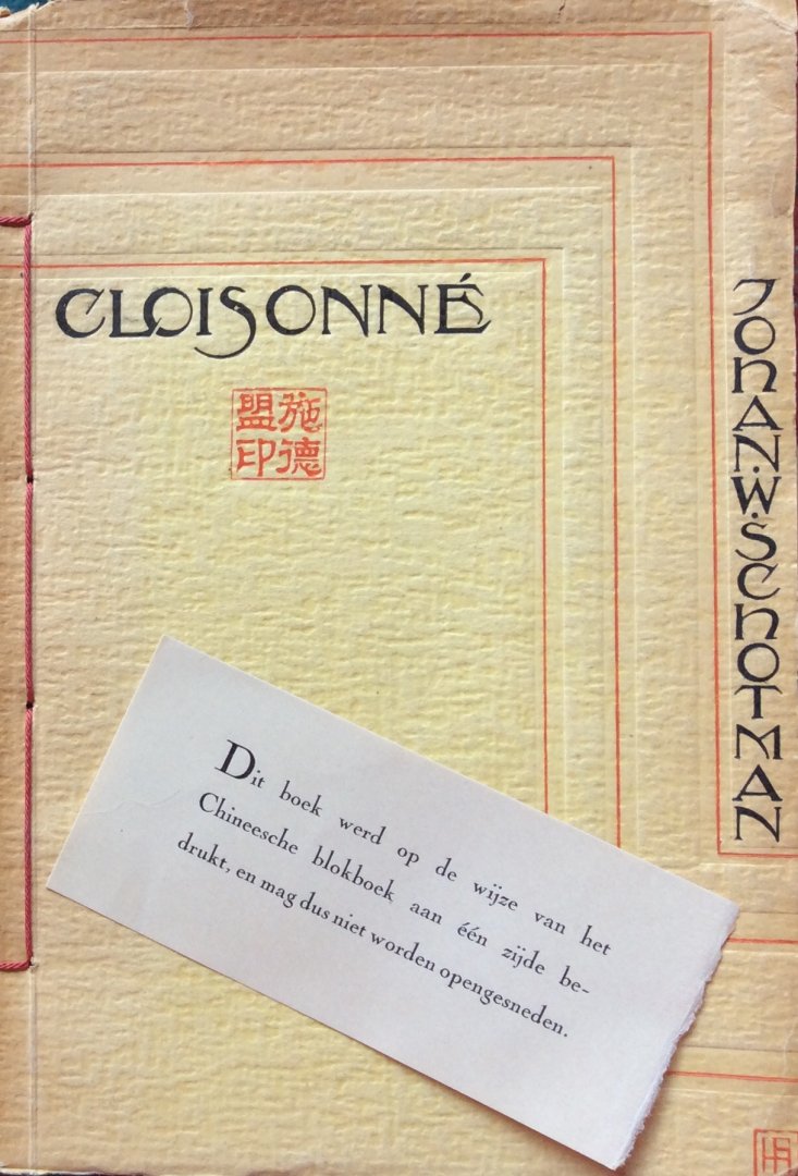 Schotman, Johan Wilhelm - Cloisonné; een cyclus China-verzen