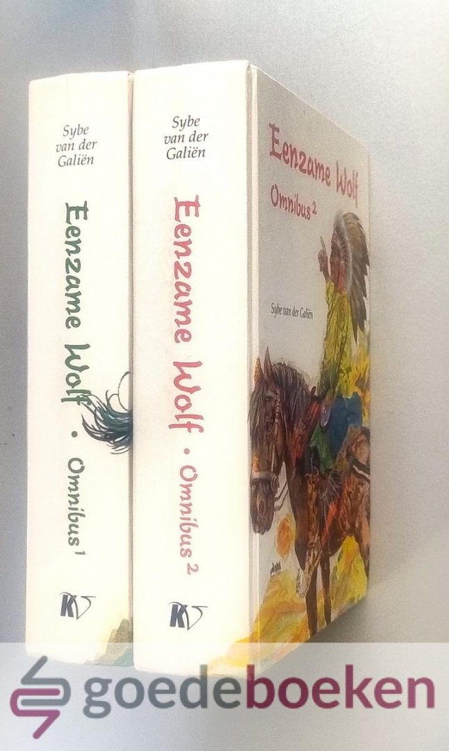 Galiën, Sybe van der - Eenzame wolf, omnibus 1 en 2 --- 1. Eenzame Wolf  2. De jacht op het rode paard  3. Eenzame Wolf en de sprekende boom, 4. Het fluisterende dal, 5. Het teken van de lobo, 6. Vliegende schijven over de prairie