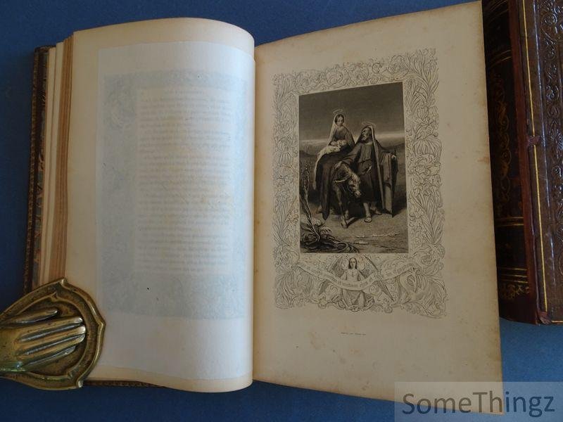 L'Abbé Dassance (trad.) / Tony Johannot, Cavelier, Gérard-Séguin et Brevière (ills.) - Les Saints Évangiles traduits de la Vulgate par M. l'Abbé Dassance. Tome I et II.
