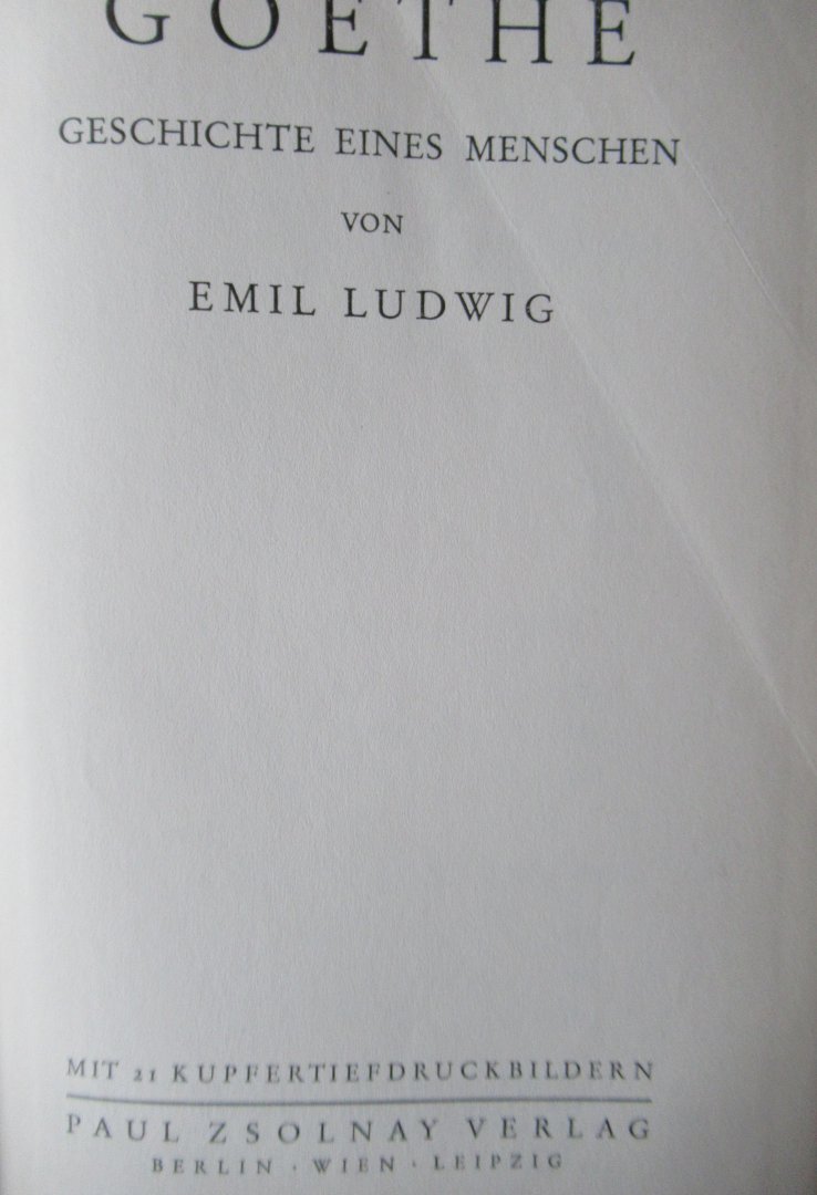 Ludwig, Emil - Goethe