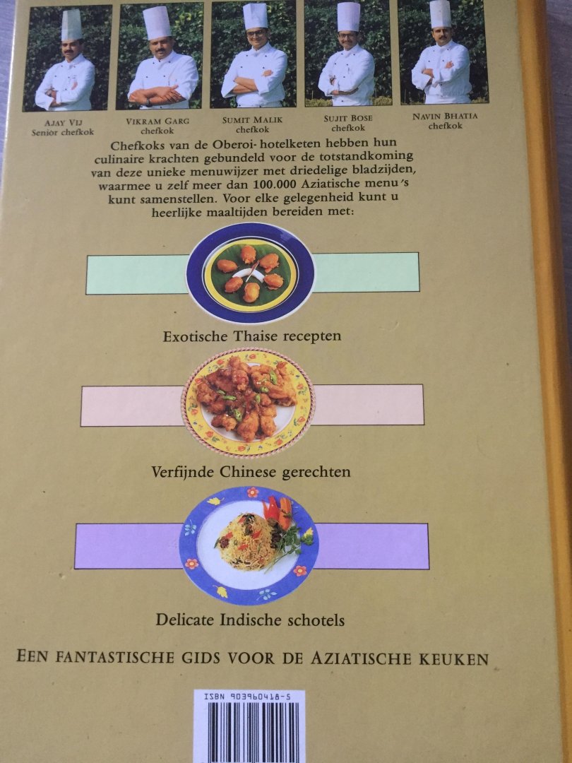 Oberoi - Aziatische menuwijzer