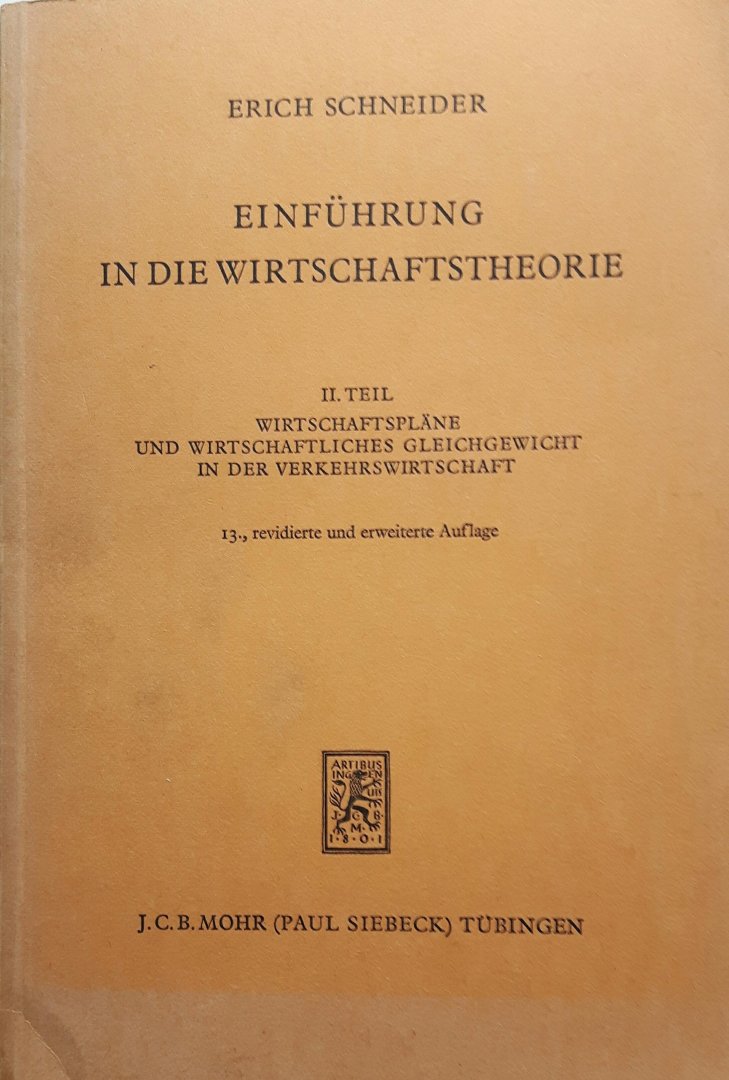 Schneider, Erich - Einfuhrung in die Wirtschaftstheorie  II Teil