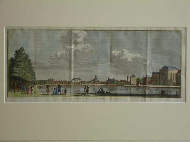 Middelburg. - Gezigt van het Molenwater te Middelburg, van agter de Oude Weesschool te zien.