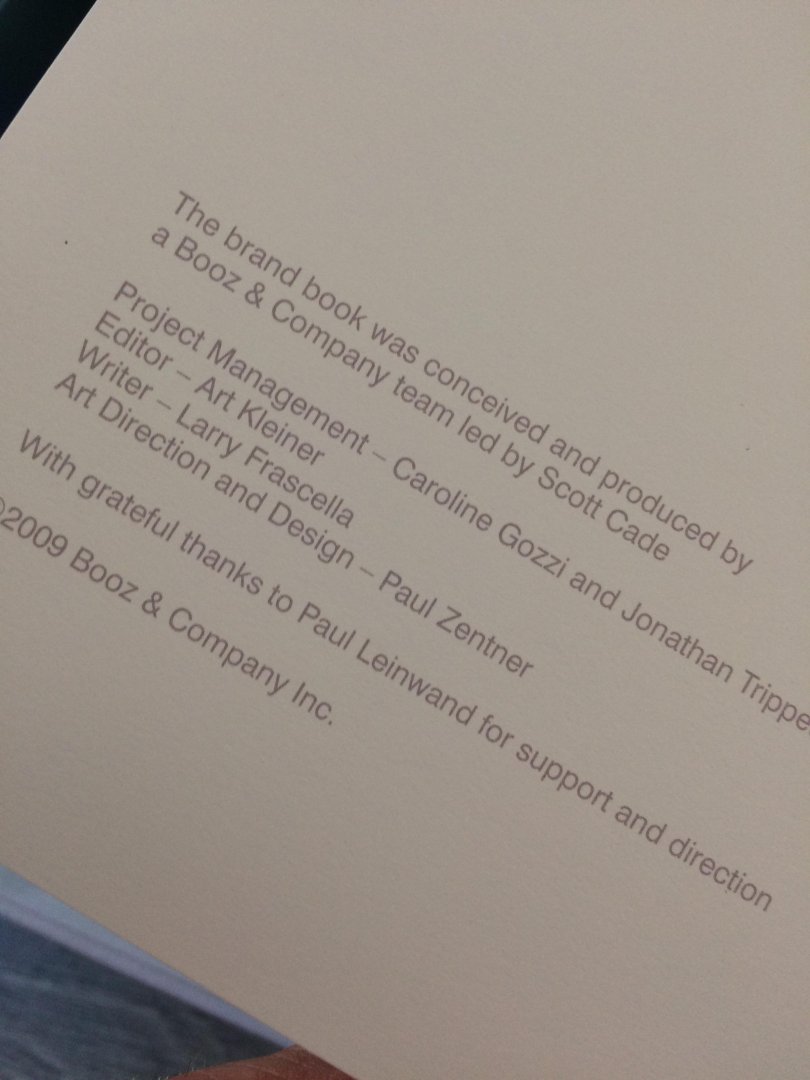 Larry Frascella - Booz&co a New chapter