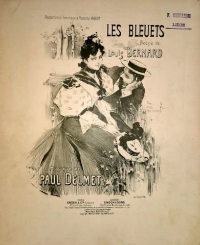 Delmet, Paul: - Les bleuets. Poésie de Louis Bernard