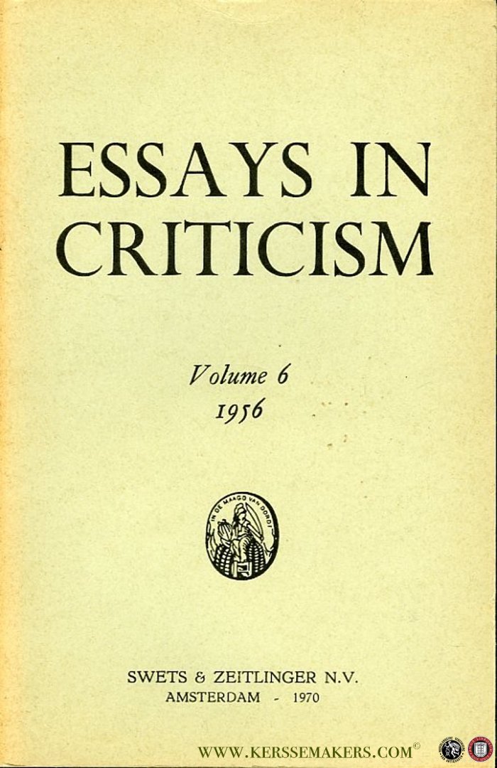 AA - Essays in Criticism. A Quarterly Journal of Literary Criticism. Volume 6, 1956.