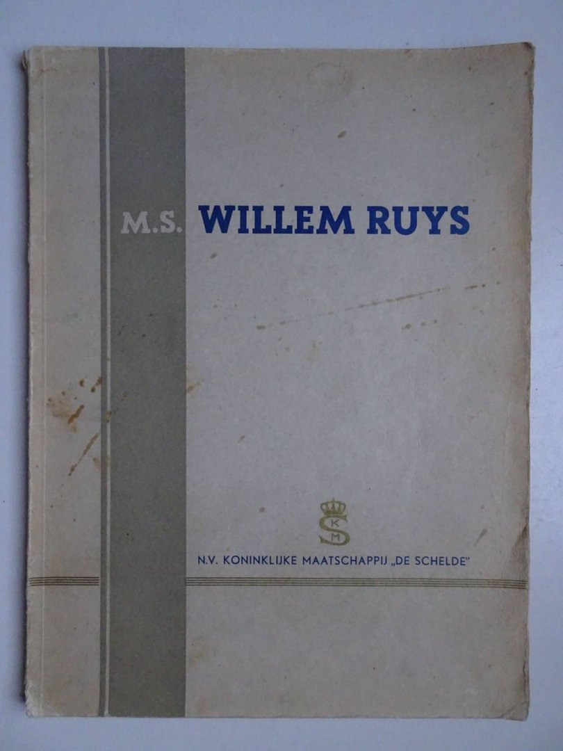Zanen, G. (red.). - Dubbelschroef motorpassagiersschip Willem Ruys van de Koninklijke Rotterdamsche Lloyd N.V.