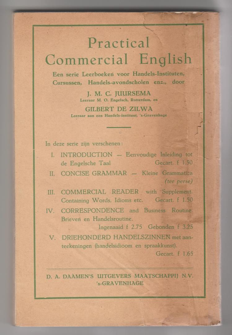Juursema, J,M. C. ; Zilwa Gilber De - Practical Commercial English IV, Correspondence & business routine