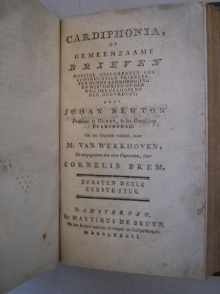 Duitsch, Christiaan Salomon / Newton, Johan - De wonderlijke leiding Gods omtrent eenen blinden leidsman der blinden, op wegen en paden, die hij niet kende (...)