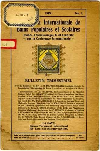  - Bulletin Trimestriel Association Internationale de Bains Populaires et Scolaires 1913