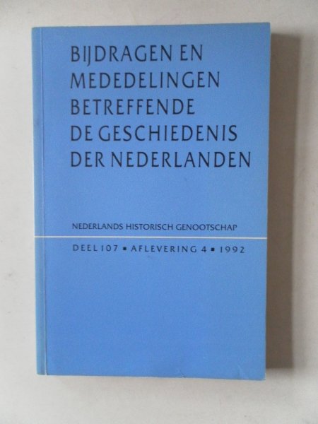 Aerts, E.; Blockmans, W. - Bijdragen en mededelingen betreffende de geschiedenis der Nederlanden 107e jaargang nr.4