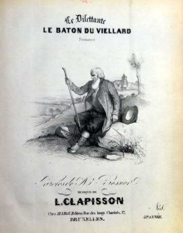 Clapisson, Louis: - Le baton de viellard. Romance. Paroles de Mr. Bressier