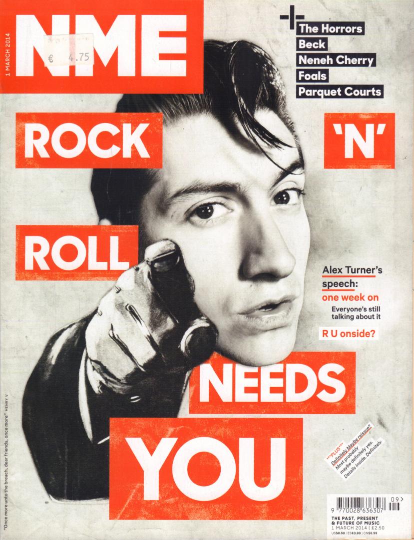 Various - NEW MUSICAL EXPRESS 2014 # 09, BRITISH MUSIC MAGAZINE met o.a. ARCTIC MONKEYS (COVER + 6 p.), FOALS (3 p.), BECK (4 p.), NENEH CHERRY (3 p.), goede staat