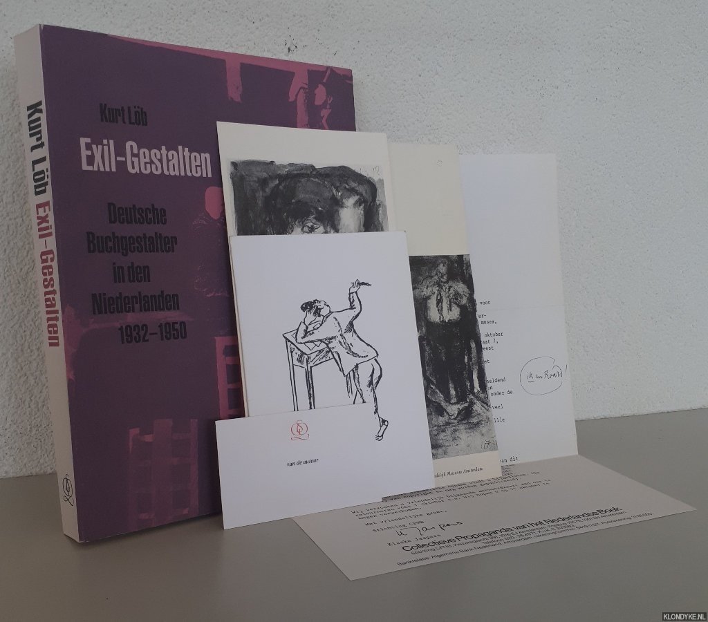 Löb, Kurt - Exil-Gestalten: deutsche Buchgestalter in den Niederlanden 1932-1950 *with 2 SIGNED postcards*