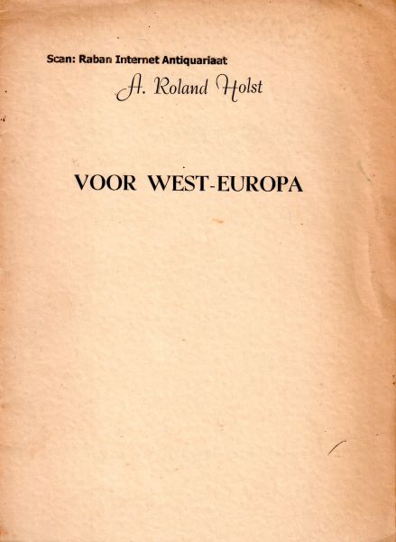 Roland Holst, A. - Voor West-Europa
