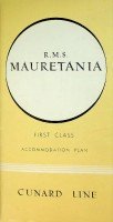 Collective - Brochure R.M.S. Mauretania, first class accommodation plan