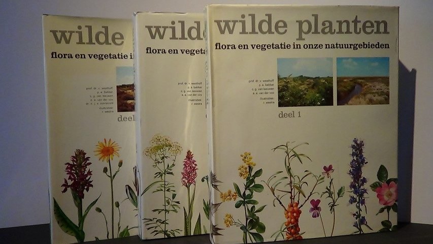 Westhoff, Prof. Dr. V. / Bakker P.A. e.a. - Wilde planten. Flora en vegetatie in onze natuurgebieden. Band 1,2 en 3.