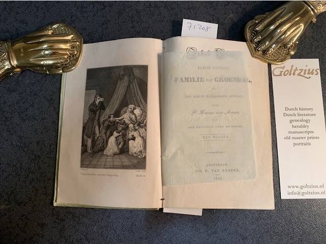GLATZ, JAKOB., - GLATZ, Jakob. Kleine Duitsche Familie van Groendal in een nieuw Hollandsch gewaad, door P. Hanou van Arum. Een geschenk voor de jeugd. Met [3] platen gegraveerd bij Lange.