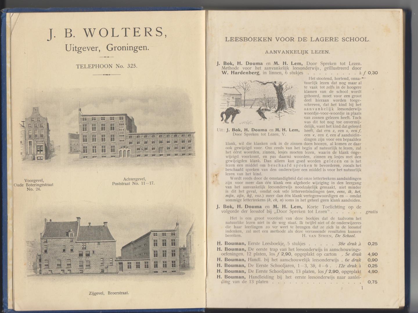 n.n. - Fondscatalogus J.B.,Wolters Groningen 1913