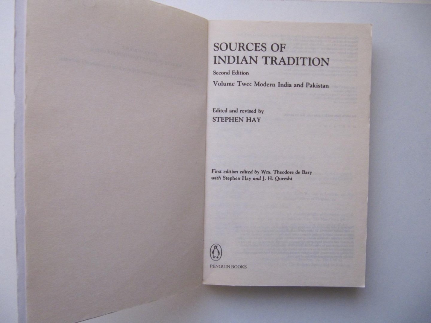 Stephen Hay - Sources of Indian Tradition / Modern India and Pakistan