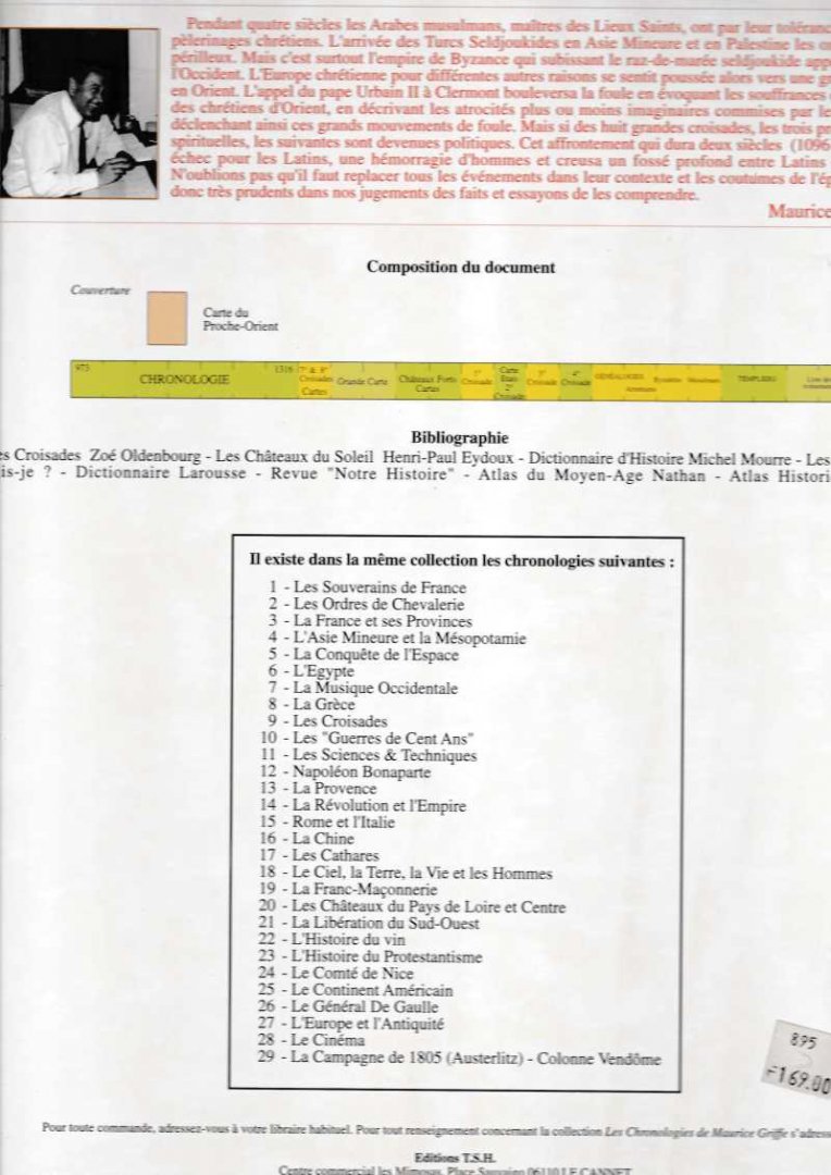 Griffe, Maurice - Les Chronologies de Maurice Griffe / Les Croisades / Chronologie de 1090 à 1291
