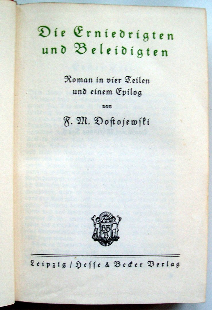 Dostojewski, F.M. - Die Erniedrigten und Beleidigten (Roman in vier Teilen und einem Epilog) (DUITSTALIG)