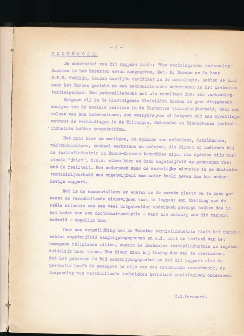 H.P.M. Goddijn; M. Meren - Brabantse textielindustrie : een sociologische verkenning. Eindhoven; Helmond; Noord-Brabant; Tilburg