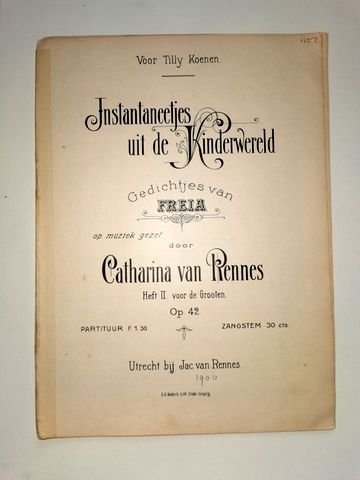 Rennes, Catharina van: - Instantaneetjes uit de kinderwereld. Heft II voor de grooten. Op. 42
