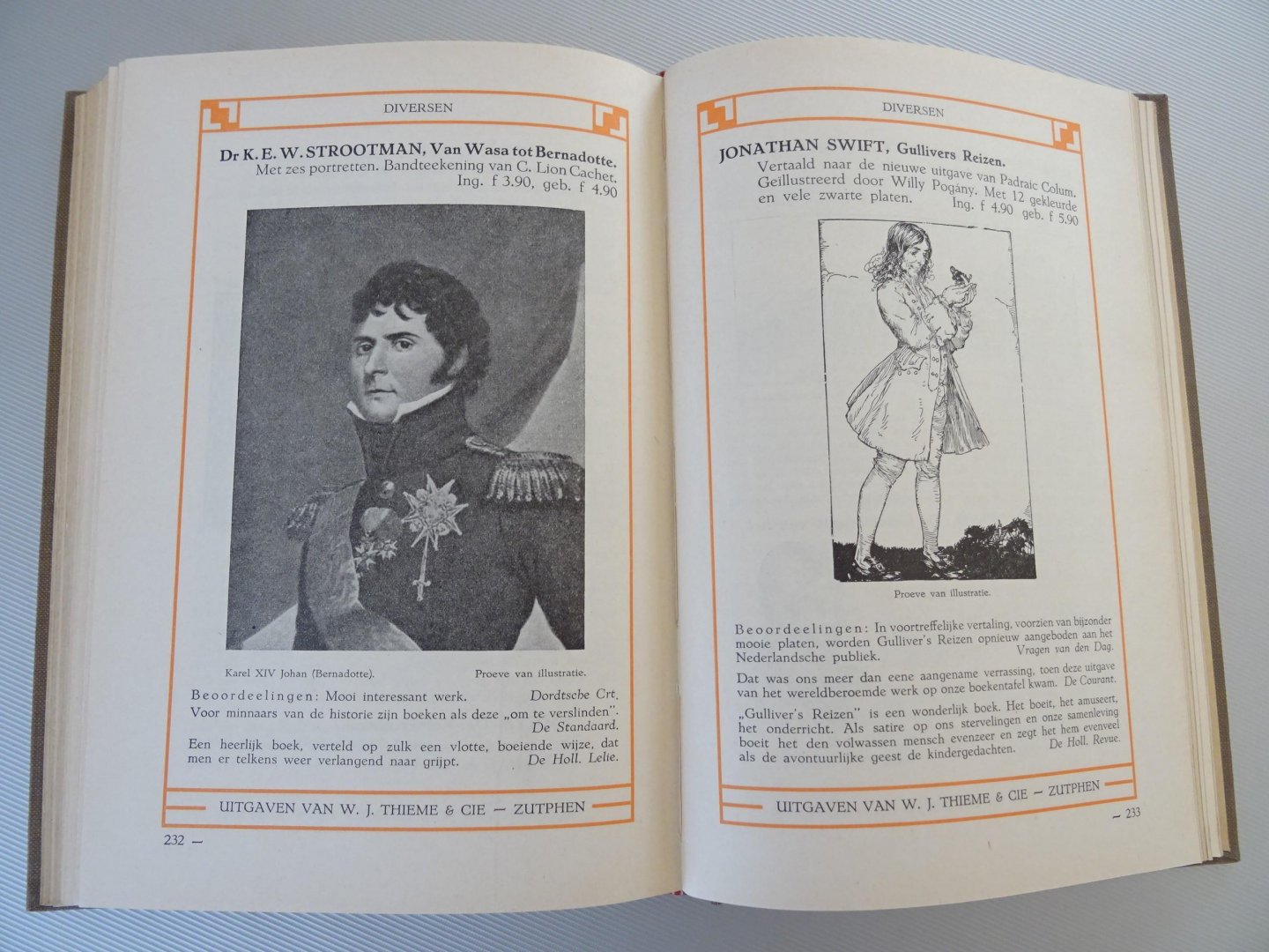 THIEME - Lijst van uitgaven van W.J. Thieme