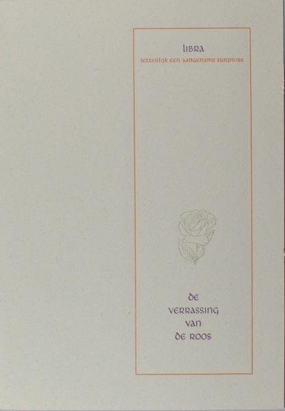 Roos, Sjoerd H. de. - Libra, letterlijk een aangename surprise.