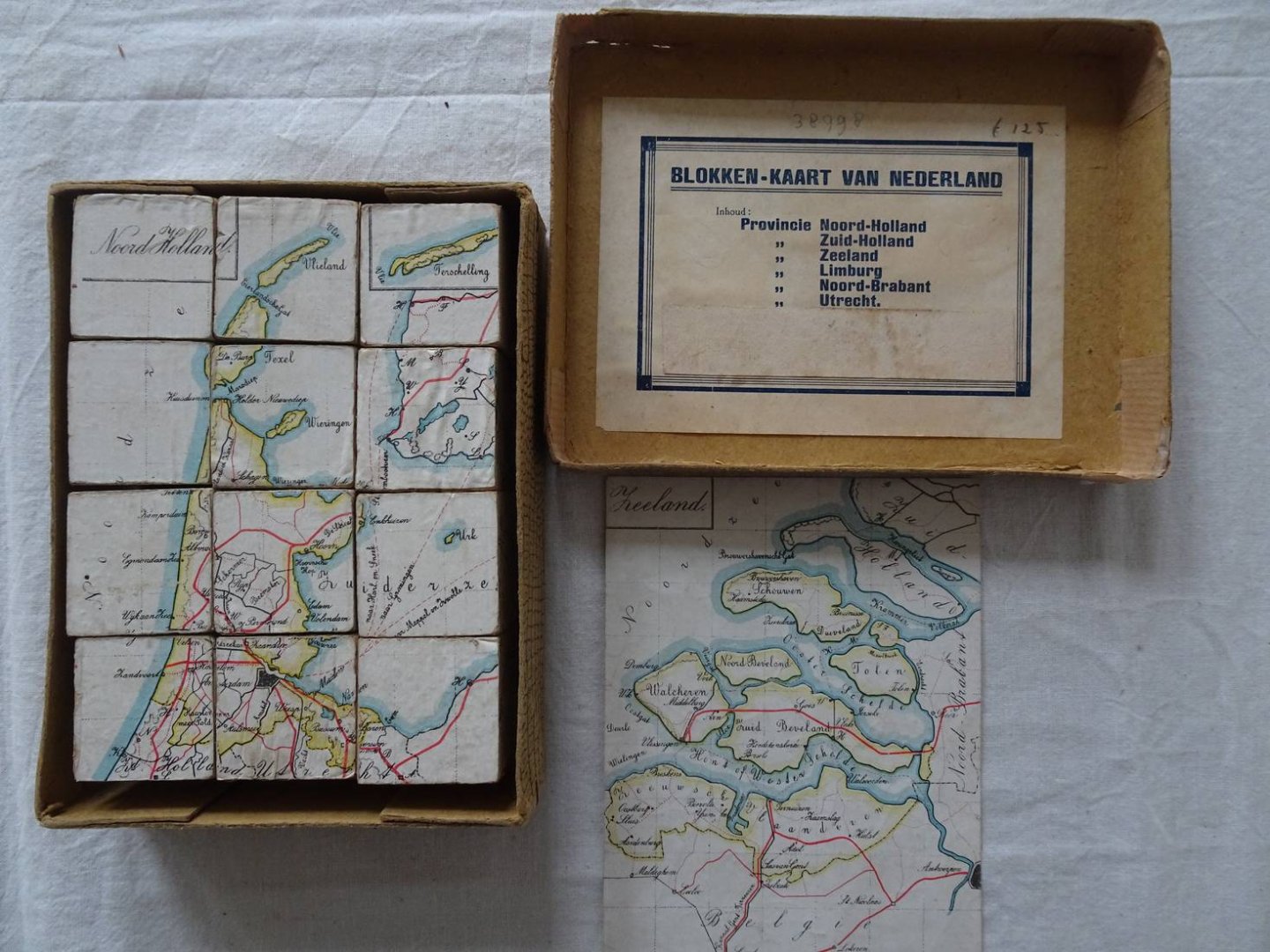 N.n.. - Blokken-kaart van Nederland (Puzzel)