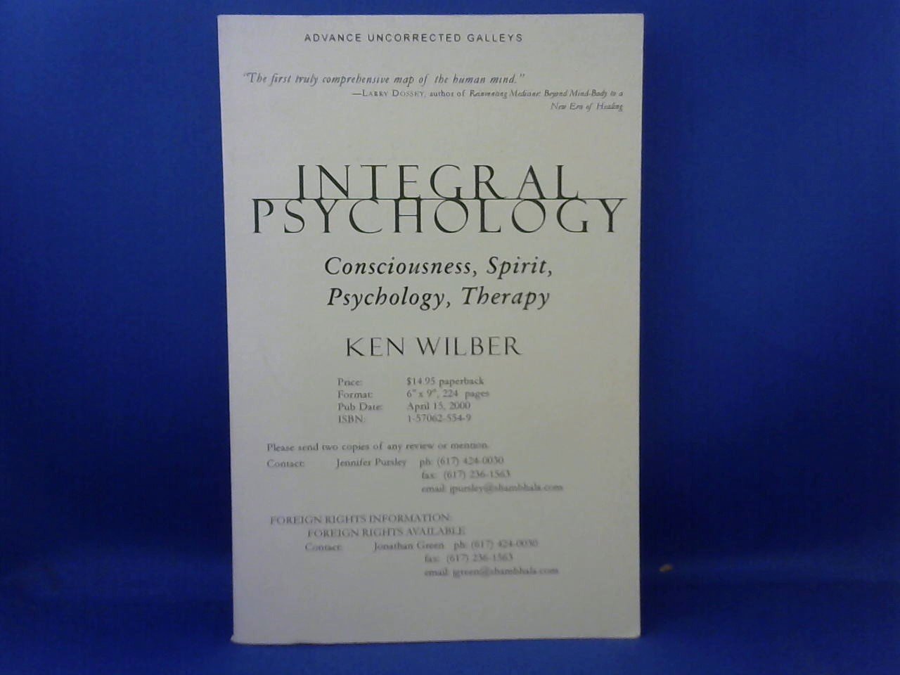 Wilber, Ken - Integral Psychology. Conciousness, Spirit, Psychology, Therapy