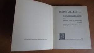 Oldenburg Ermke, Frans van - Dame alleen.... Eenige hoofdstukken uit het leven eener oude jonge juffrouw