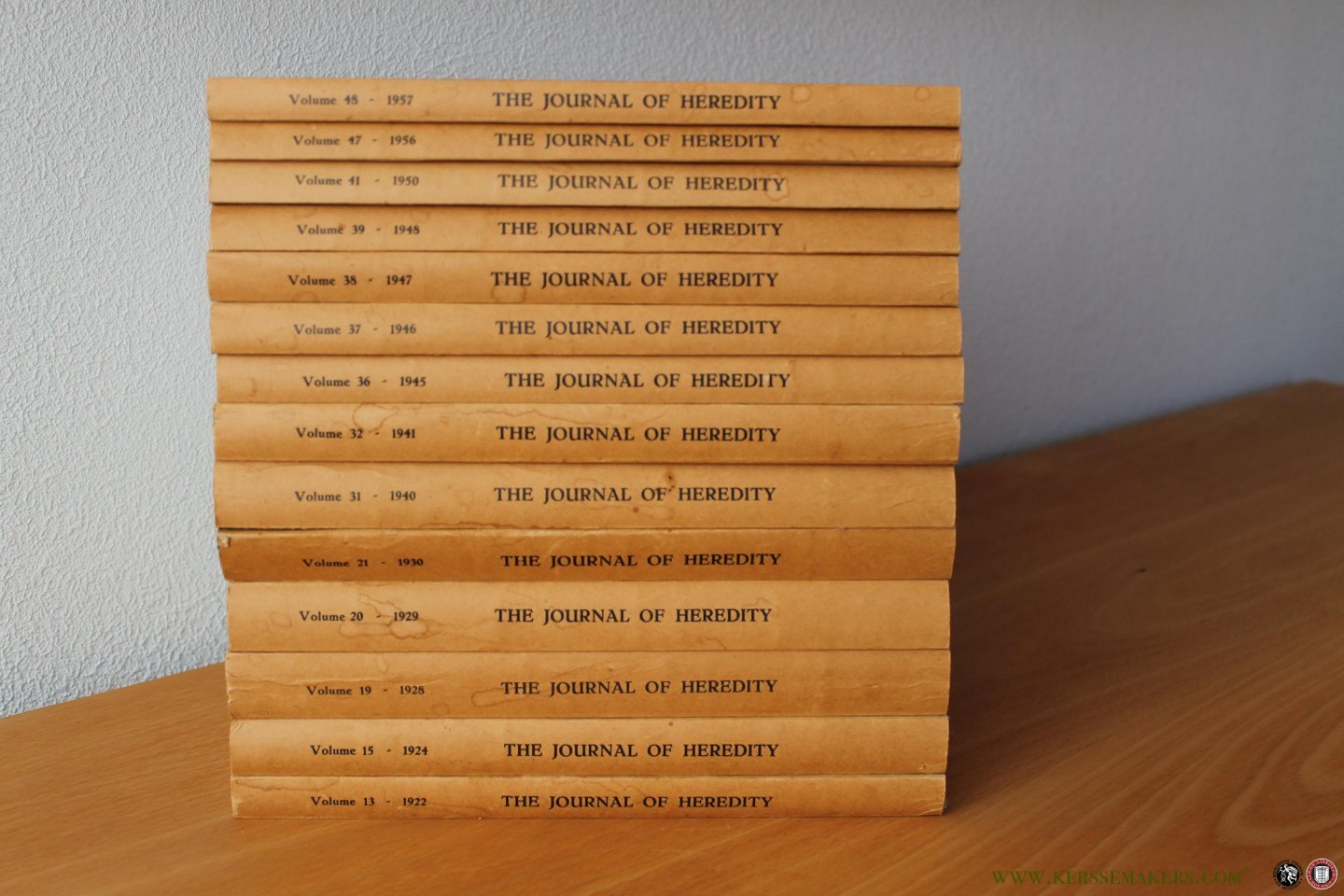 AA - The Journal of Heredity. An Illustrated Monthly Publication Devoted to Plant Breeding, Animal Breeding, and Eugenics. 14 Volumes in reprint