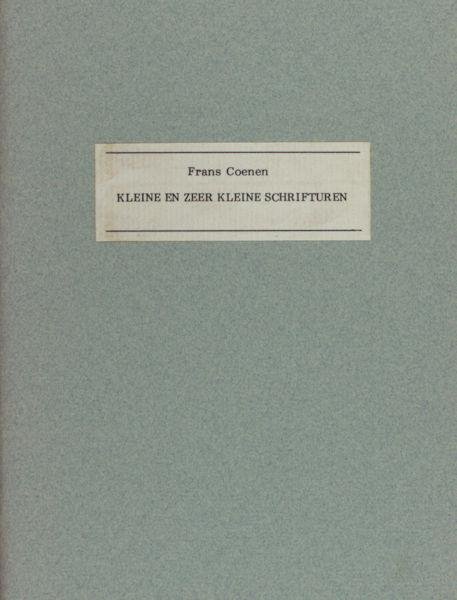 Coenen, Frans. - Kleine en zeer kleine schrifturen.