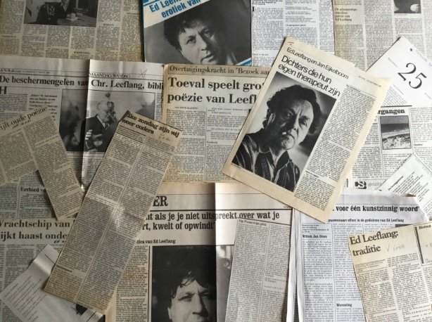 Leeflang, Ed - Knipsels: Aantal (21) knipsels van en over Ed Leeflang, jaren '80