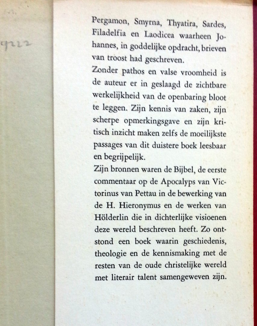 Dallmayr, H. - De zeven luchters (Een reis door de Apokalyps)