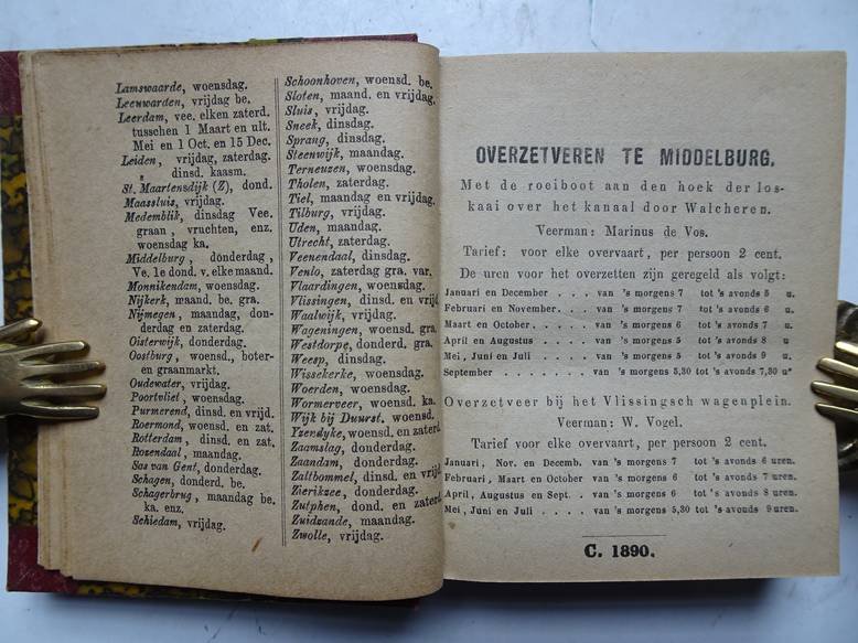 No author. - Middelburgsche almanak, naar den nieuwen stijl, voor het jaar onzes Heeren Jesu Christi 1890. Voorzien met alle de Zeeuwsche jaar- paarden- en beestenmarkten, alsmede het op- en ondergaan van de zon en maan.
