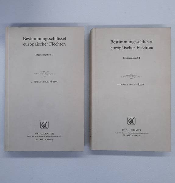 POELT, J. & VÊZDA, A. - Bestimmungsschlüssel europäischer Flechten. Ergänzungsheft I und Ergänzungsheft II. 1981 +1977