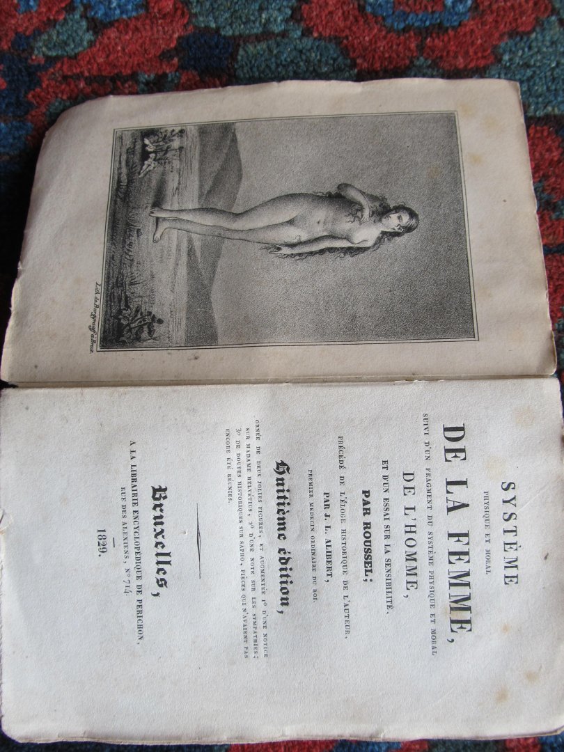 Roussel - SYSTÈME PHYSIQUE ET MORAL DE LA FEMME suivi du Systême physique et moral de l’homme et d’un fragment sur la sensibilité.