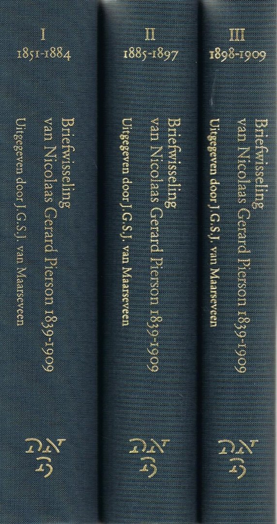 PIERSON,NICOLAAS GERARD. - Briefwisseling van Nicolaas Gerard Pierson 1839 -1909. .3 delen;